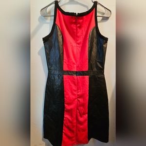 What's Hot Red and Black Sleeveless Dress